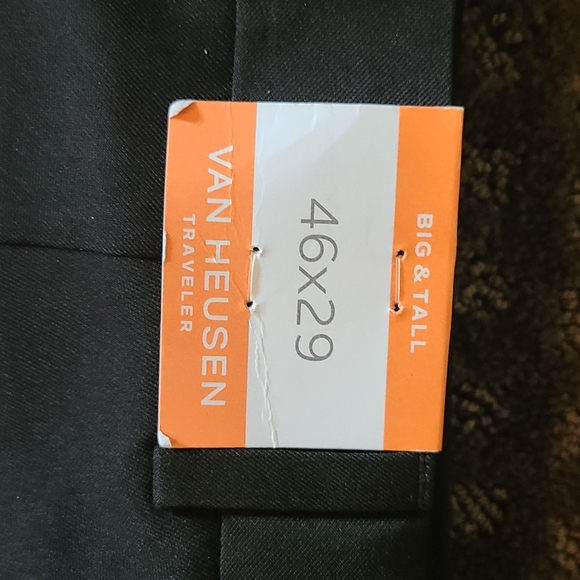 Van Heusen stretch  Mens Big & Tall Regular Fit premium non iron Flat Front Pant - Picture 8 of 10